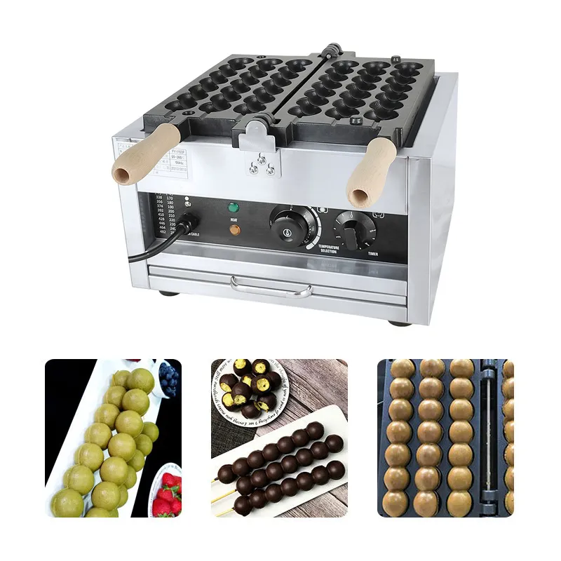 Non-Stick Takoyaki Machine Balls Cozimento Pan Eléctrica Skewer Waffle Maker Açúcar-revestido Haws Waffle Snacks Machine