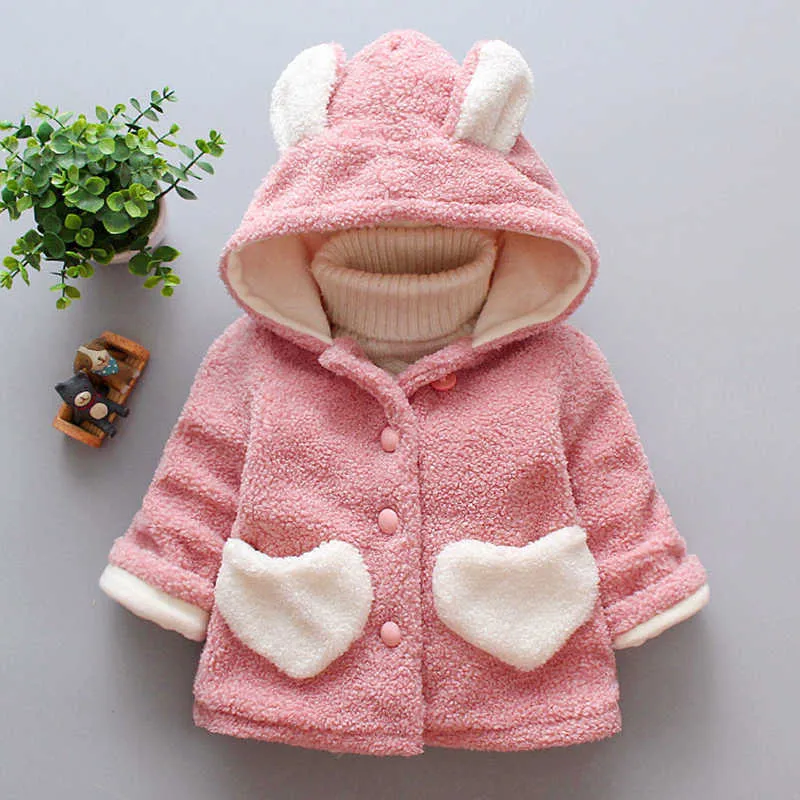 Giacca per bambini Capispalla per bambina invernale per cappotto sportivo per bambini Plus Velluto addensato per bambini Vestiti antivento con cappuccio Giacca per bambina H0909