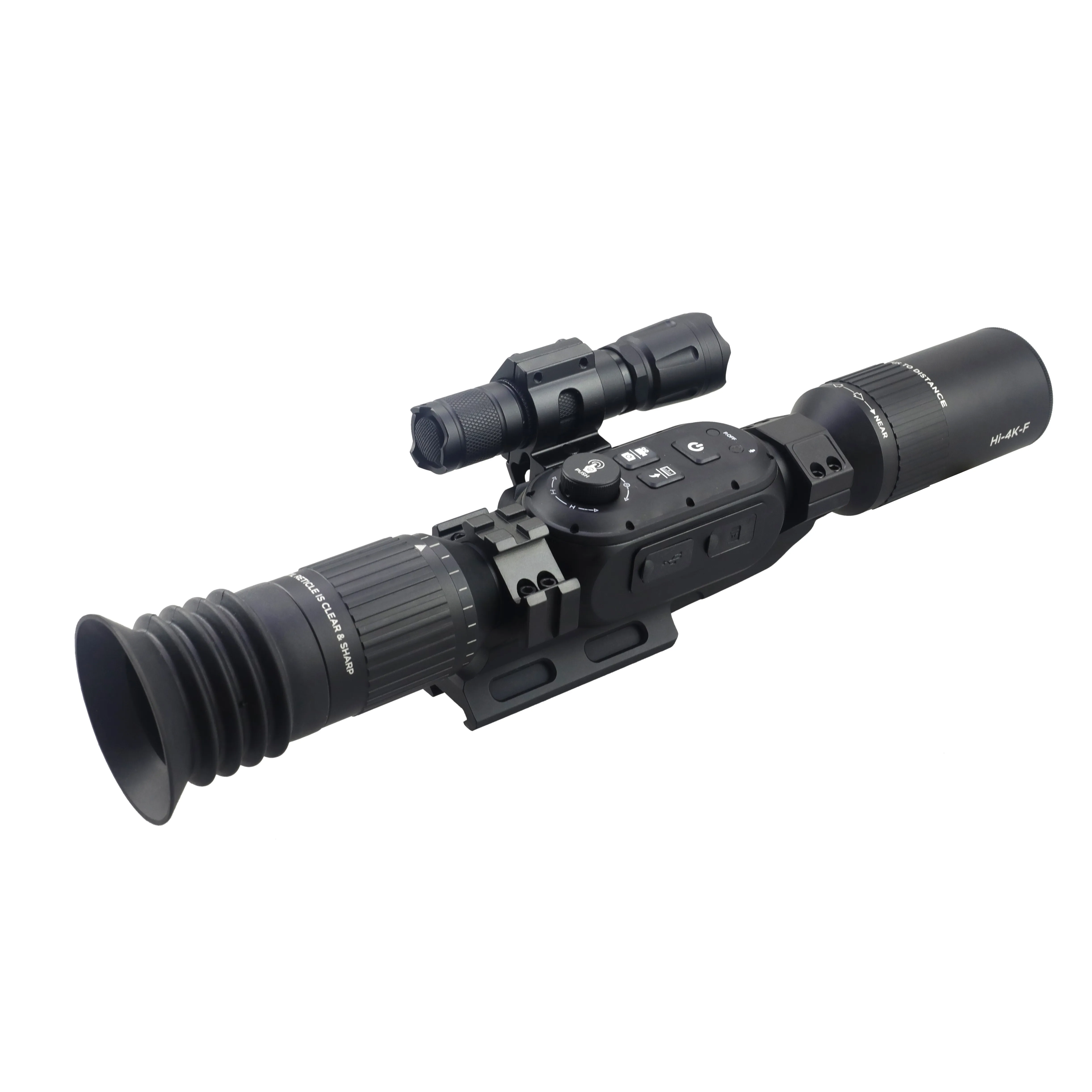 3-24X Sony 4K Digital Night Vision Scope WiFi iOS Android مع 10W 850nm مصباح يدوي بالأشعة تحت الحمراء