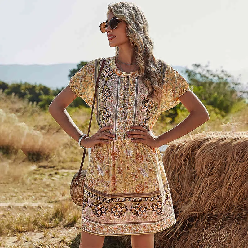 2021 Fashion Womens Cotton Knee Length Bohemian Dress Perfect For Casual Beachwear Holidays And Club Wear X0521 From Musuo01 34.83 In Bulk DHgate.Com