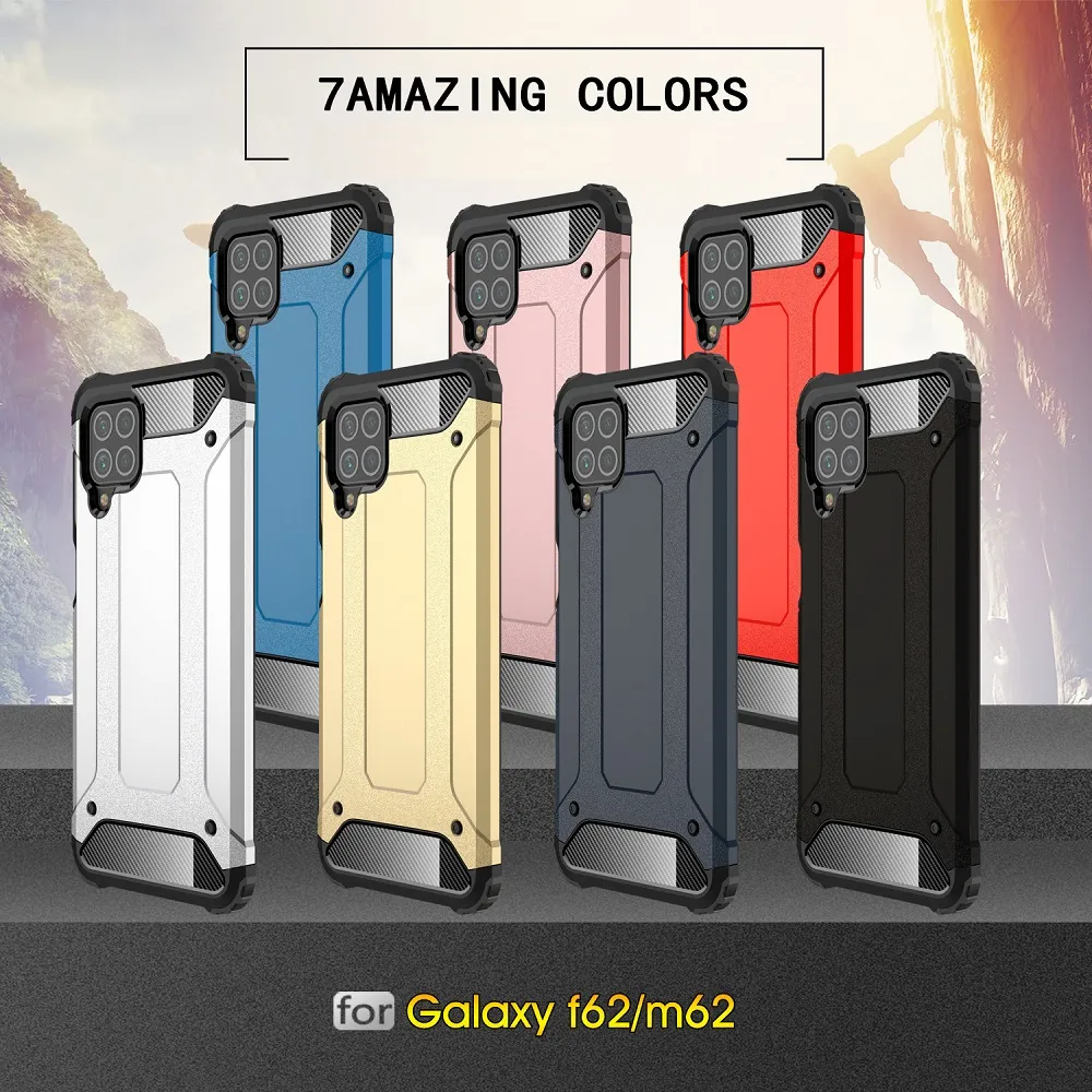 TPU+PC Hybrid Protection Case Cases for Samsung Galaxy A22 A02 M02 A02s A12 A32 A52 A72 5G S21 Plus Note 20 Ultra S20 Cover