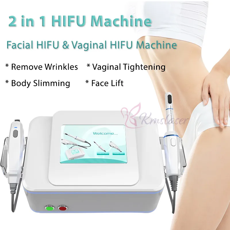 Machine HIFU Portable 2 en 1, amincissante, resserrement Vaginal, rajeunissement de la peau, équipement de beauté