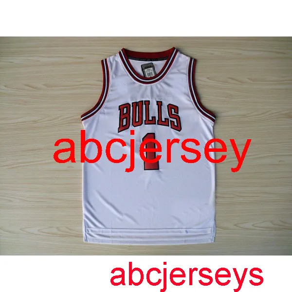 Derrick ROSE white basketball jersey Embroidery XS-5XL 6XL