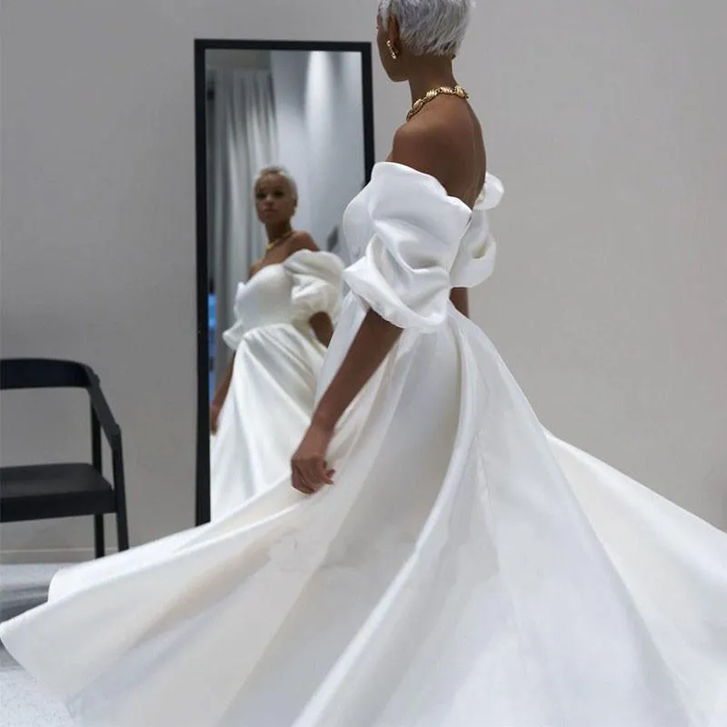 mermaid off shoulder wedding dress Off-the-Shoulder Mermaid Lace Long Wedding Dress