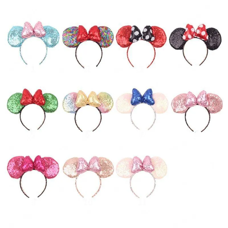 Ins Bebê Meninas Mouse Orelha Headband Crianças Festa de Aniversário adereços Kids Dos Desenhos Animados Bonito Lindo Hairband