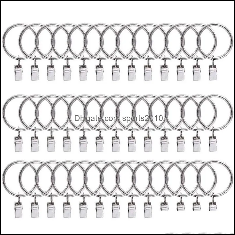 Other Decor Decor Home Gardencurtain Ring For Curtains And Poles Rustproof Matte Curtain With Clips Drapery Rings Drop Delivery 2021 Hutjw