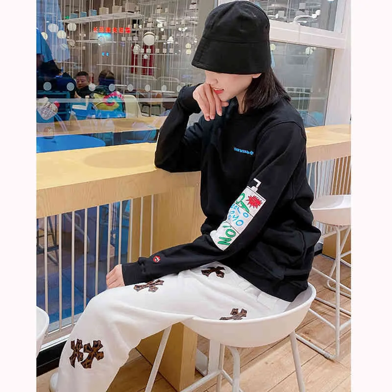 お買い得セット メンズパーカースウェットハートクロックスシンch漫画クロム落書きプリントラウンドネックセーター同じ緩いプルオーバーqwab 受賞店舗 アパレル メンズ服 Demo Safinstitutegh Net