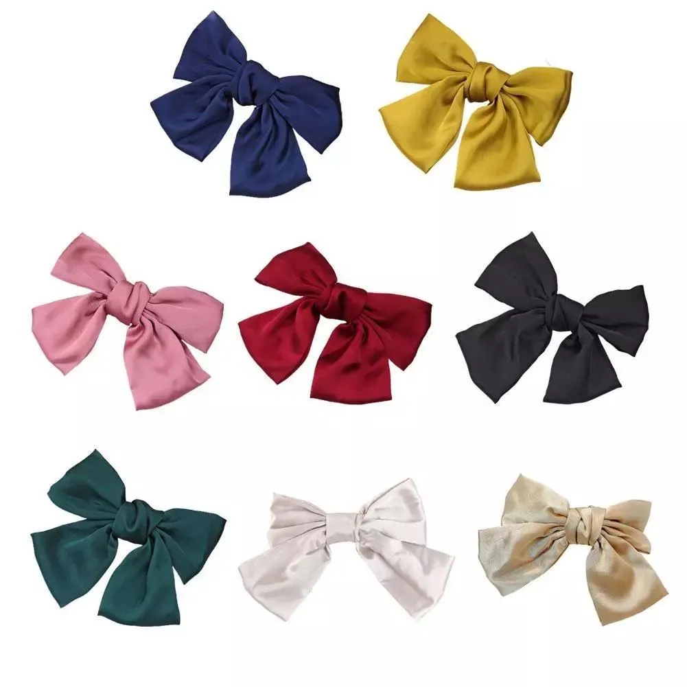 Large Bow Hair Clip Chiffon Party Prom Handmade Barrette Hair Accessories Gift Claw Girls Best For Women Hairpin Hair