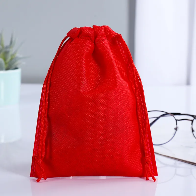 Satin Silk White Anti-dust Bag Drawstring Bag Clothing Shoe Travel Storage  Bag