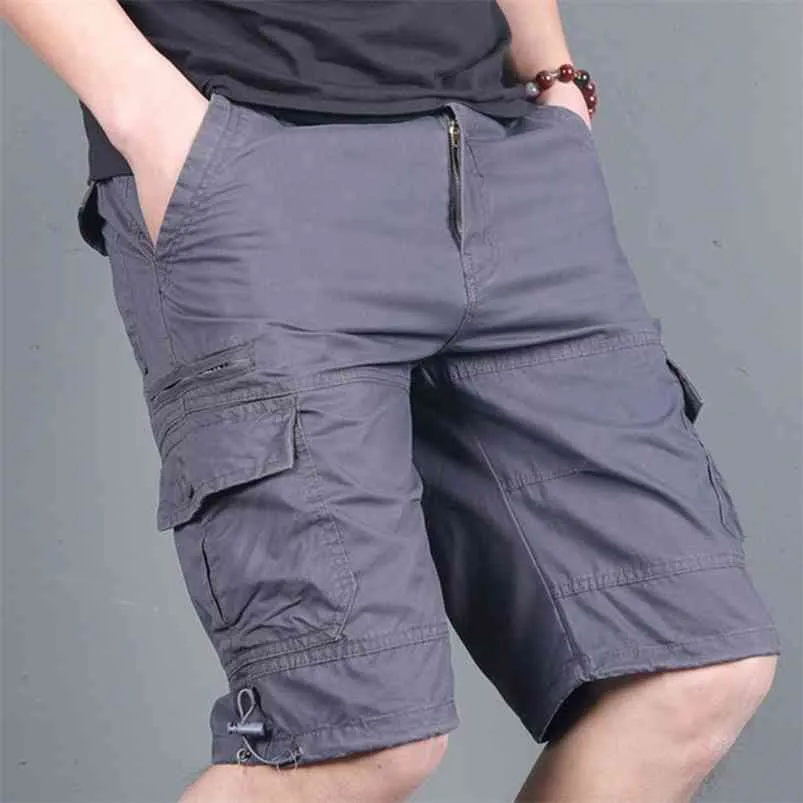 Mens Military Cargo Shorts Army Camouflage Tactical Joggers Shorts Male Cotton Loose Work Casual Short Pants Plus Size 4XL 210720