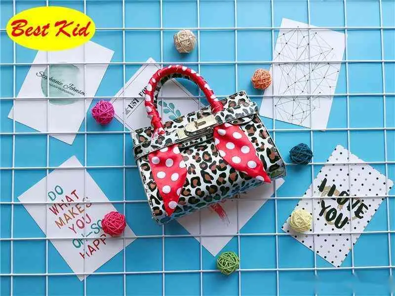 BestKid DHL ! Kids Leopard print shoulder bags for Childrens Kids Small handbags baby girls mini Totes Toddlers Bags BK081