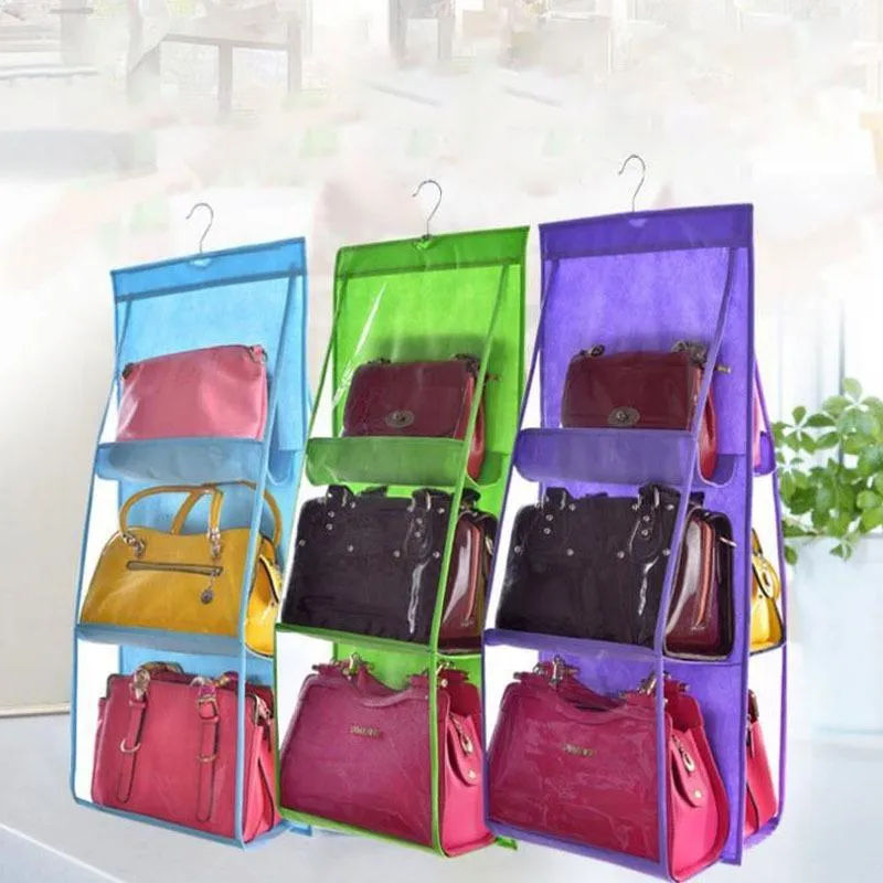 Hanging Handbag Organizer with 6 Pockets