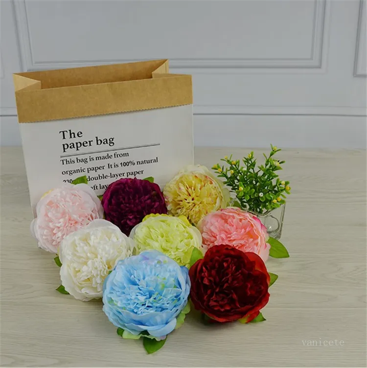 50PCS 10cm Artificials Flowers Heads Hydrangea Peony Decorative Flower simulation Artificial FlowersWall For Wedding Decoration Background ZC388