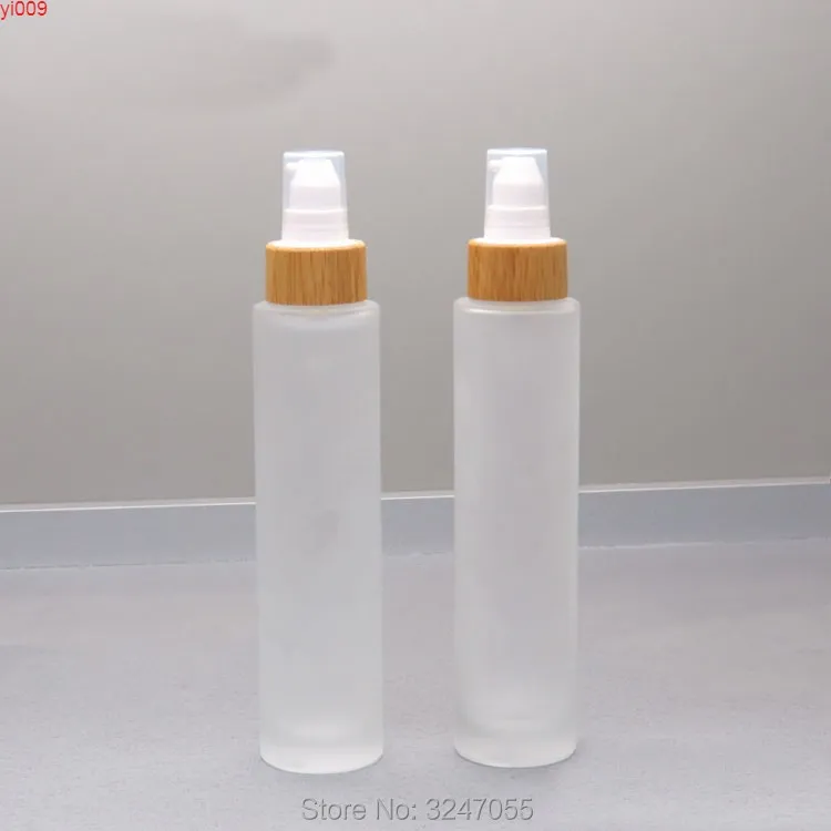 100ML 10 Teile/los Milchglas Leere Kosmetische Emulsion Flasche, DIY Bambus Lotion Pumpe Behälter, Professionelle Schönheit Werkzeughohe menge