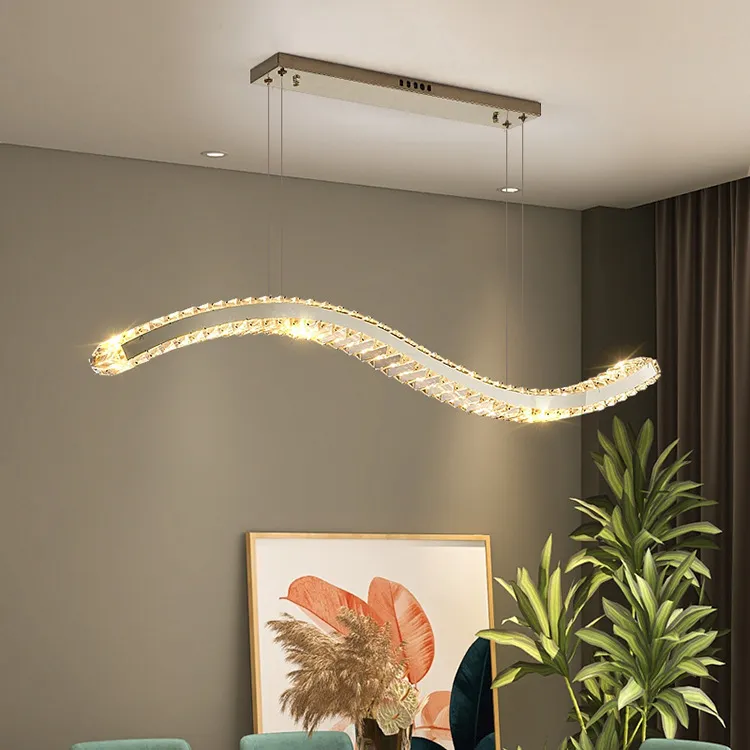 Moderne K9 Cristal Décoratif Led Plafonniers Luminaires Déco Chambre Lustre Suspension Lumière pour Chambre Pendentif Lumières Simpl