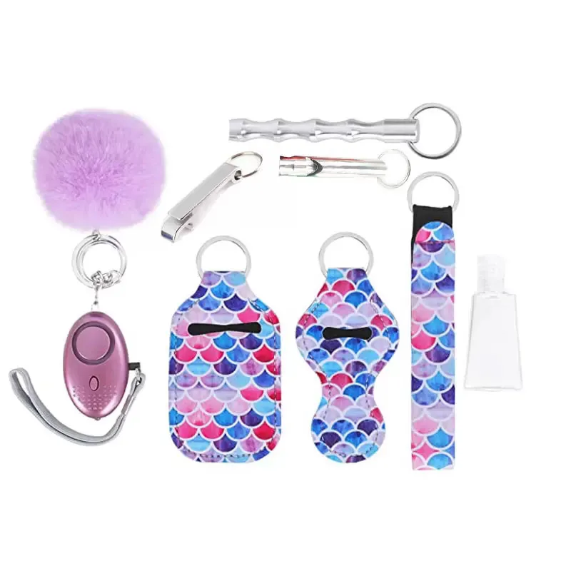 Defense Kit Safety Keychain Set For Woman With Personal Safety