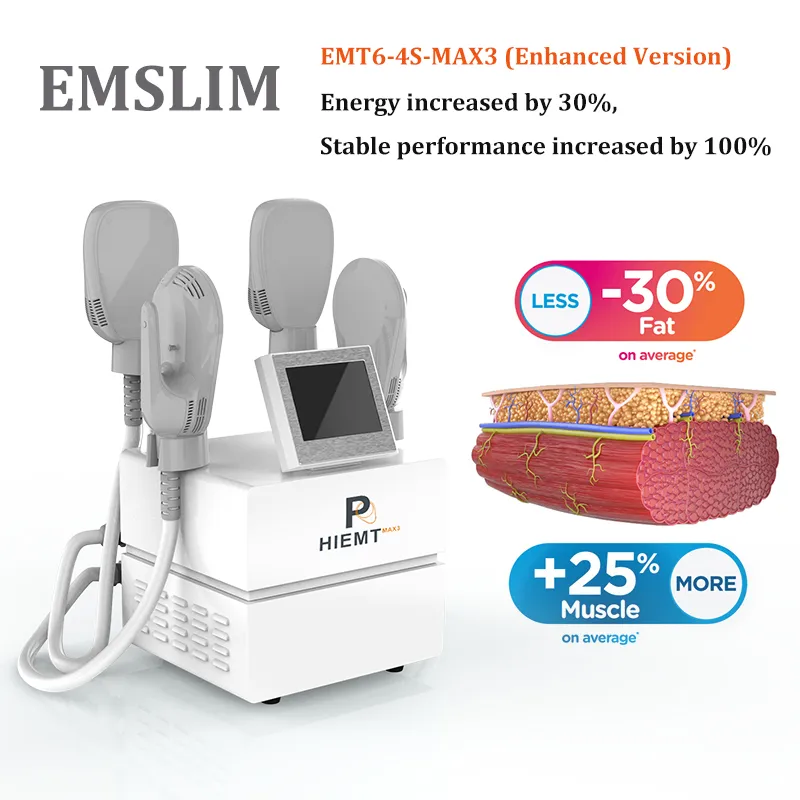 Hiemt – machine amincissante à 4 poignées, avec RF, brûle les graisses, portable, perte de poids, contour du corps, dispositifs électriques de stimulation musculaire