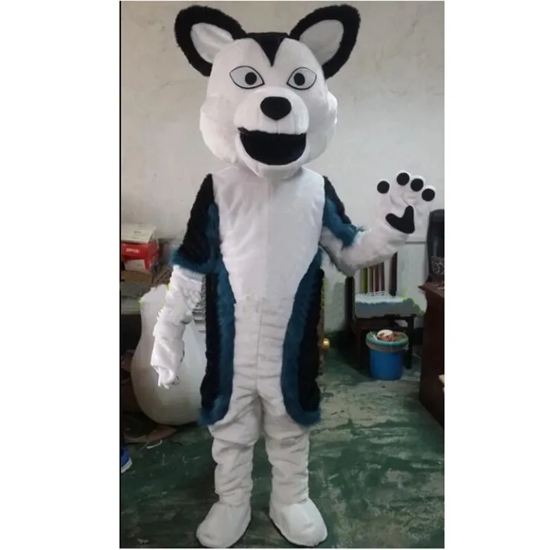 Halloween husky mascot kostym toppkvalitet tecknad plysch djur anime tema tecken vuxen storlek jul karneval festival fancy klänning