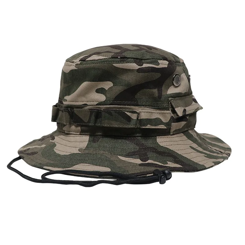 street camo bucket hat