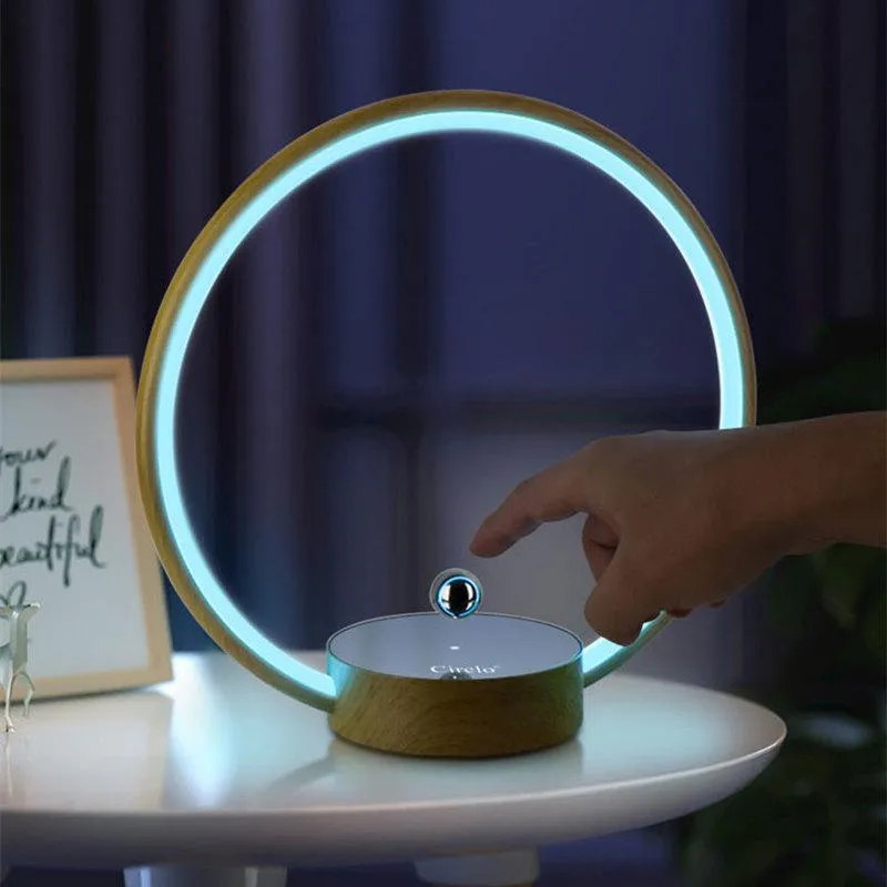 Lâmpadas de mesa inteligente moderno círculo criativo magnético controle LED lâmpada para mesa de mesa