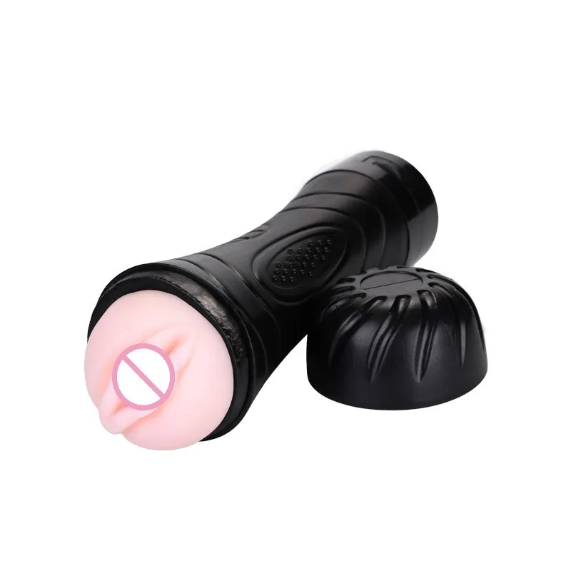 Hot Male Masturbator Vibration Pocket Pussy Real Vagina/ Oral Masturbation Cup Flashlight Shape Man Adult Vagina Sex Toy for Men X0320