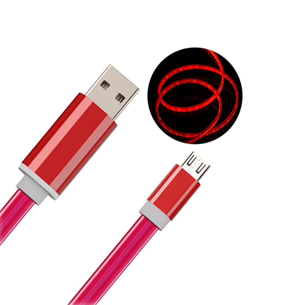 高速照明LED流れる光磁気電話ケーブルタイプC USB-CマイクロUSB充電ケーブルSamsung HTC LG Android PC New高品質