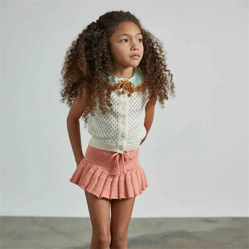 Handmade Knit Knitted Skirt Co Ord For Girls Misha And Puff