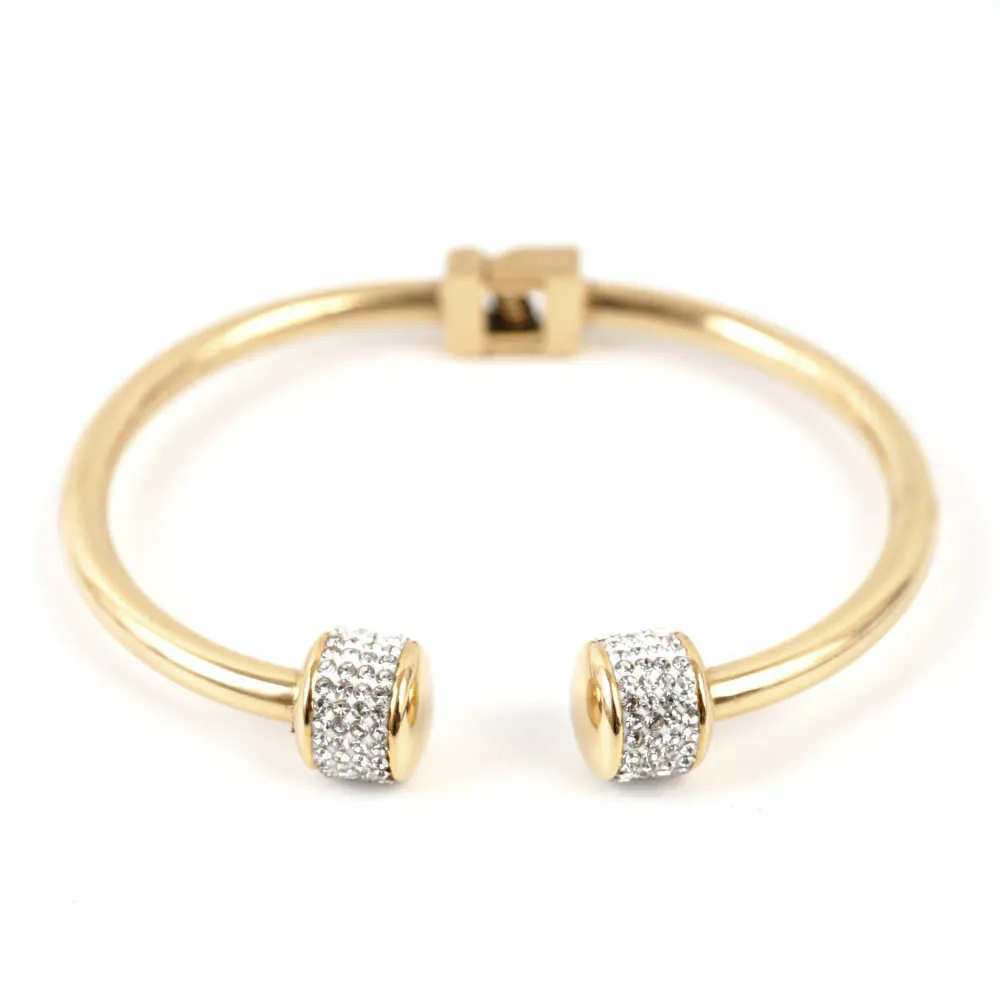 Luxury Open Cuff Small Bangles With Full Clay CZ Rhinestones