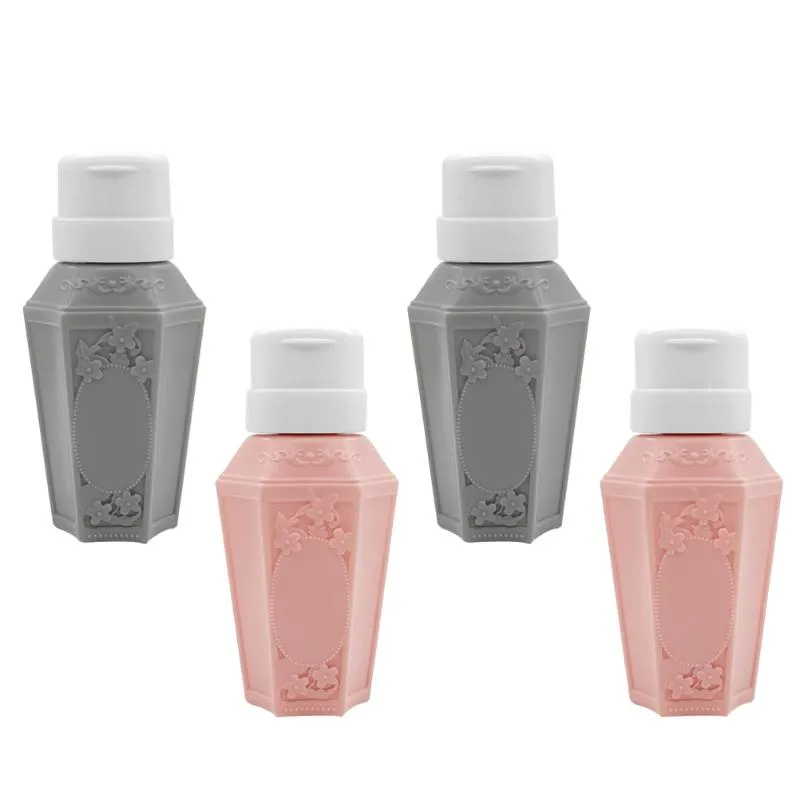 Garrafas de armazenamento JARS 4PCS Removedor de esmalte Pressione Bottle Plastic Empty Plastic for