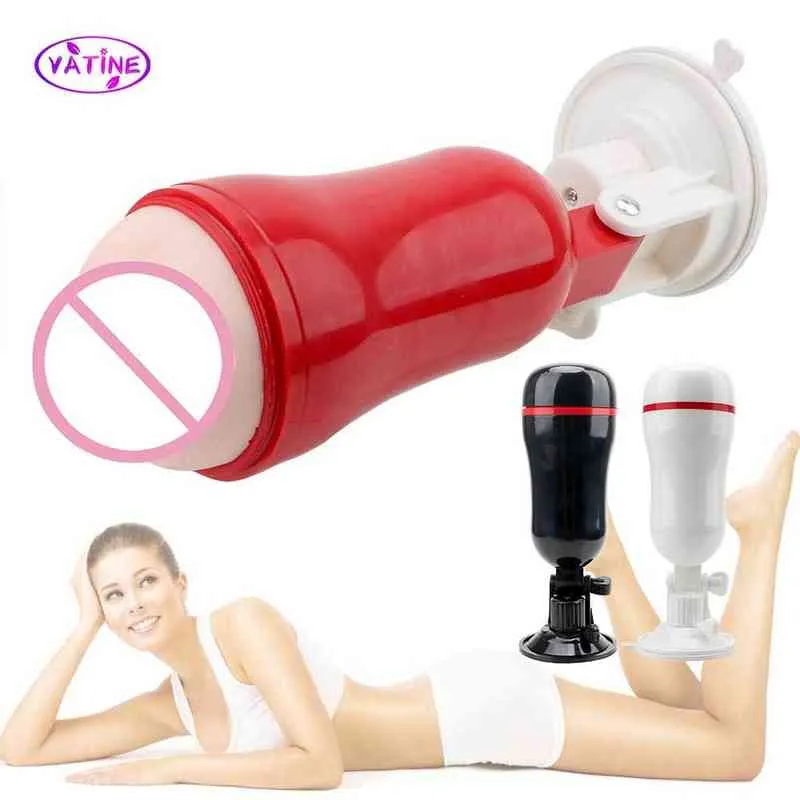 NXY Sex Masturbators Male Masturbator Real Pussy För Män Vaginal Massager Penis Pump Glans Sucking Exerciser Toys Audul 18+ Erotisk produktmaskin 220127