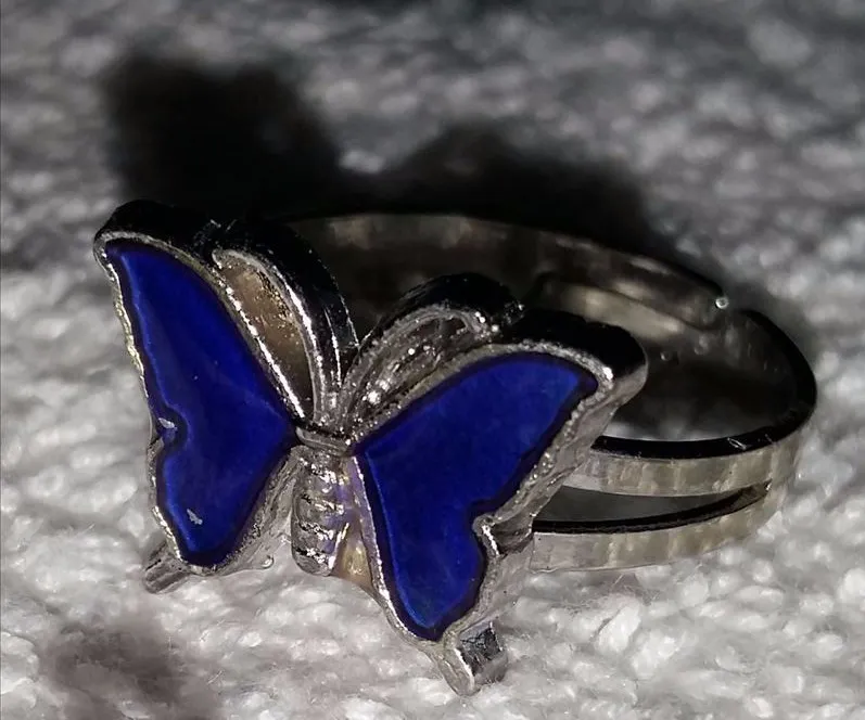 Super Butterfly Mood Thumb Rings For Women Color Changing Mix