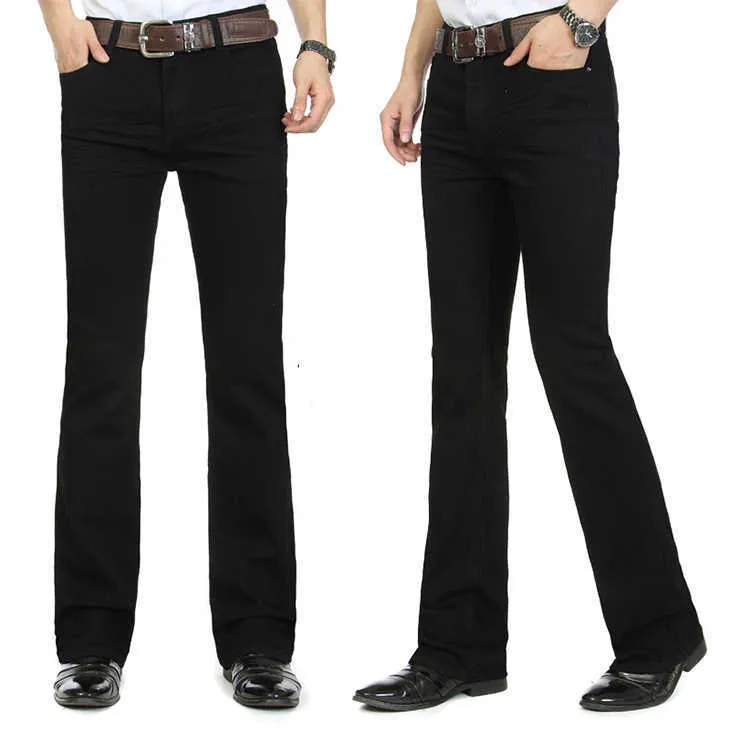 High Waist Bootcut Black Hommes With Flared Leg And Bell Rock