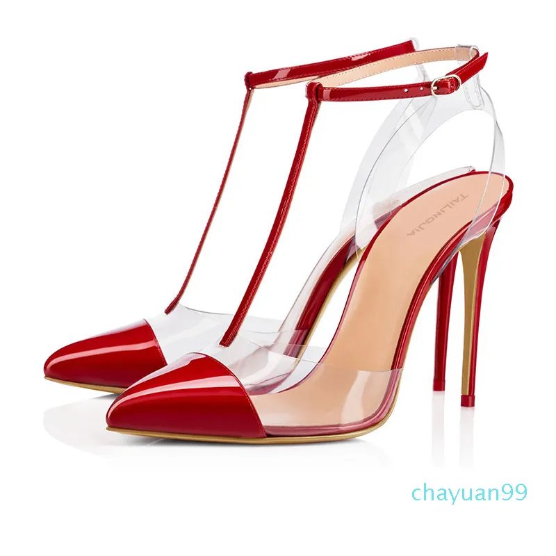 2021 vente talon de chaussure femmes PVC point orteil chaussures à talons hauts femme toboggan choix chaussures de créateurs vêtements de cérémonie Sexy pompes chaussure pantoufle en gros