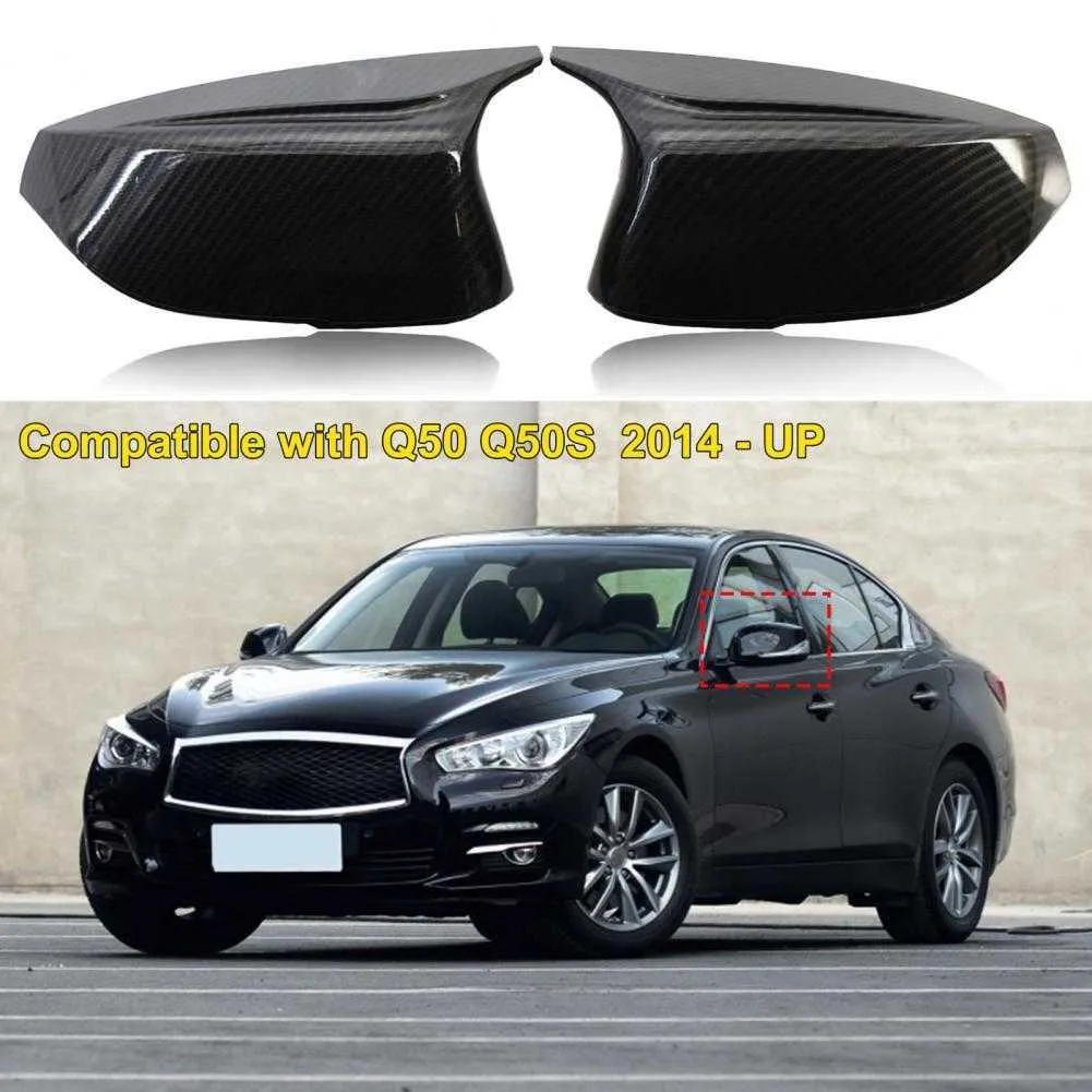 Compact Horn Side Mirror Cover Plate For Infiniti Q50 Q60 QX30 Q70