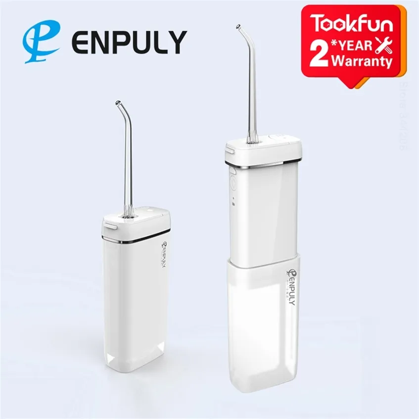 Tokfun Enpuly Oral Irrigator Vatten Flosser Portable Dental Bucal Ultraljud för tandrengörare vattenpulse tand 220224