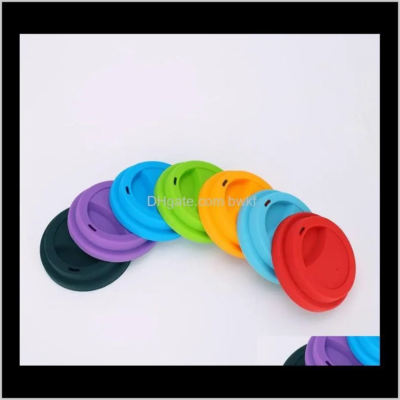 silicone cup lids 9cm anti dust spill proof food grade silicone cup lid coffee mug milk tea cups cover seal lids 13 colors