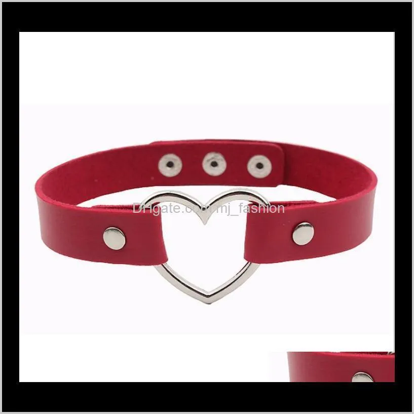 fashion punk jewelry sweet heart necklace, clear transparent pu leather choker punk goth 100% handmade ps0655