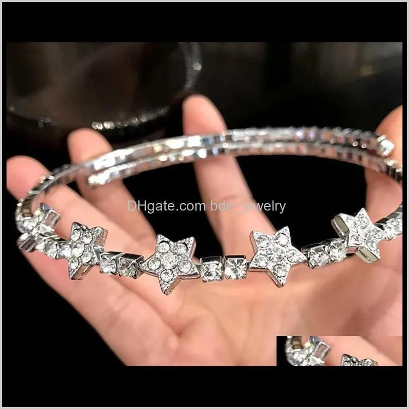 Girocolli Pendenti GioielliCollane girocollo con stelle di lusso con cristalli brillanti M Iu Collana di gioielli di marca Girocolli per regalo di festa Dro