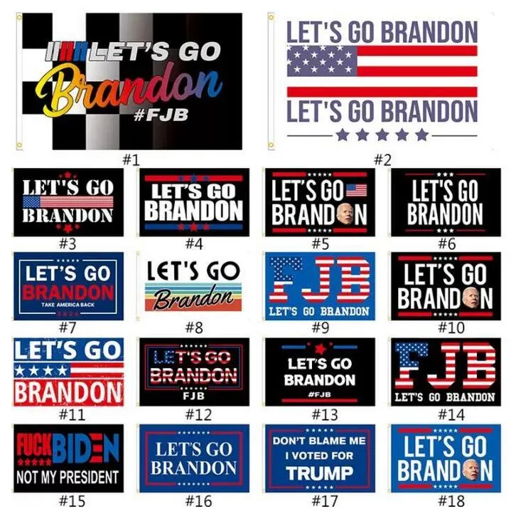 DHL New Let`s go Brandon Trump Election Flag Double Sided Presidential Flags 150*90cm 3x5 ft Wholesale CN03