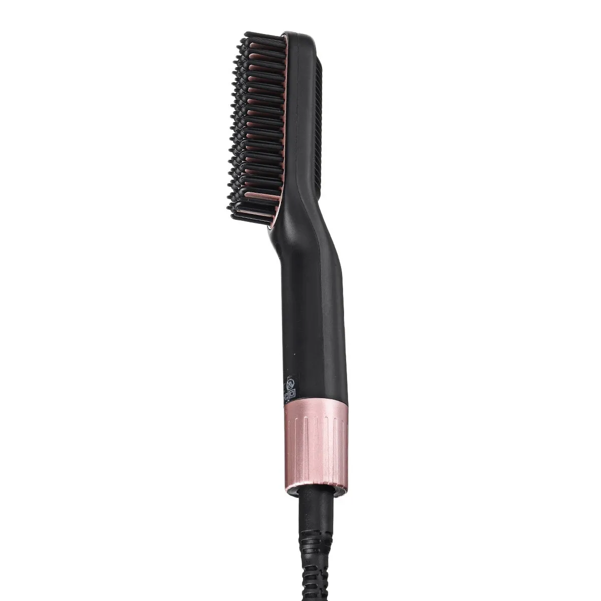 3 In 1 Professional Hair & Beard Straightener Brush Comb Curling Styling Comb For Men Women - EU Plug