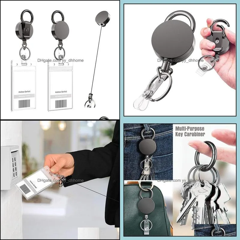 Keychains Burglar Chain Key Holder Keychain Ring Return Retractable