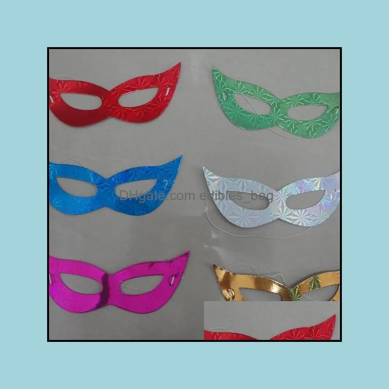 Masks Festive Party Supplies laser Cardboard Creative Dance Half Face Glyptostrobus Mti Color Eye Vizard Mask Factory Direct Sa