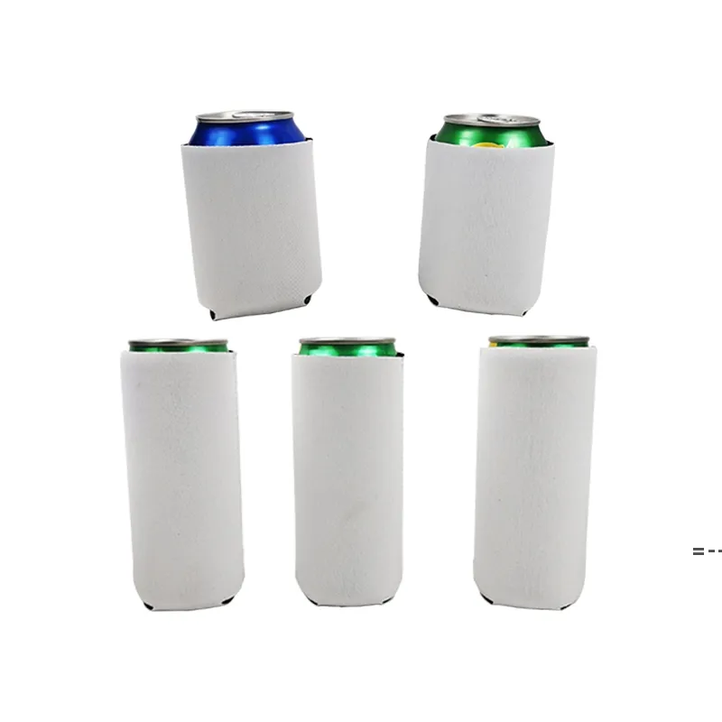 Bicchieri Maniglia Sublimazione 12 once Slim Can Cooler Sleeves Holder Neoprene Tall Coperture isolate Custodia per 12 oz Birre Coolers CCA11470