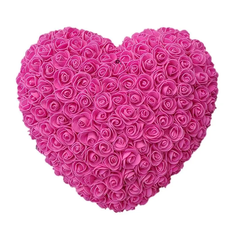 25 cm coração em forma de flores rosa dia dos namorados presente por atacado amor PE espuma flores casamento festa decoração zzf13596