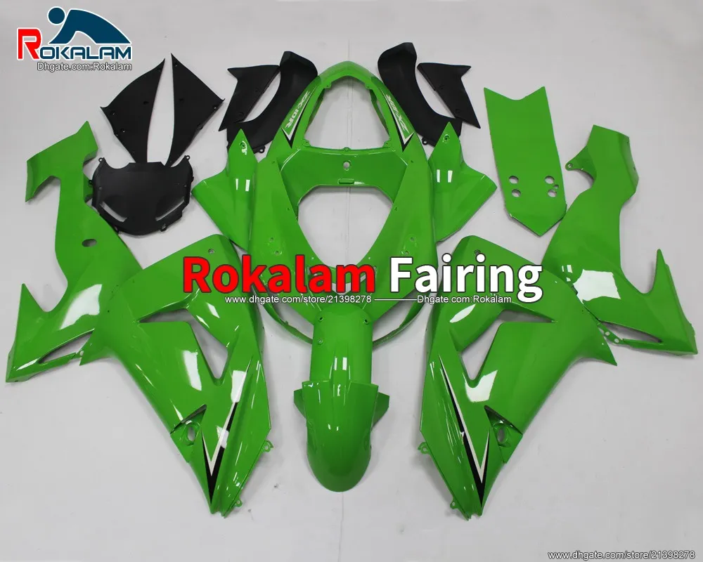 Kropp för Kawasaki Ninja ZX10R ZX 10R Motorbike Fairings ZX-10R 2006 2007 ABS FAIRING KIT (formsprutning)