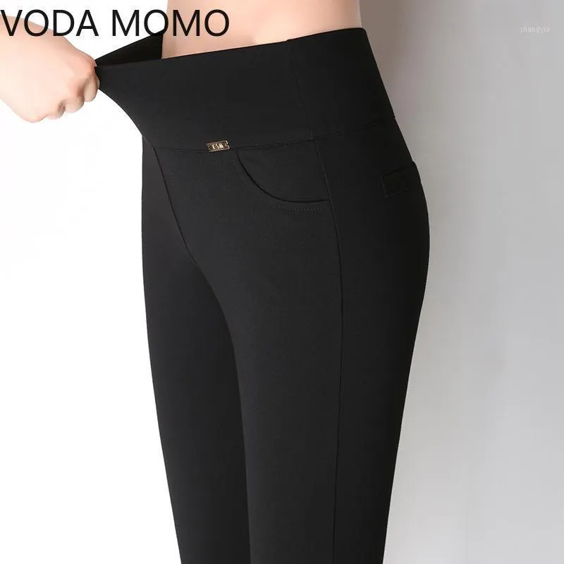 Women's Leggings High Waist Pencil Women Pants White Stretch Skinny Long Black Trousers For Female 2021 Spring S-6XL