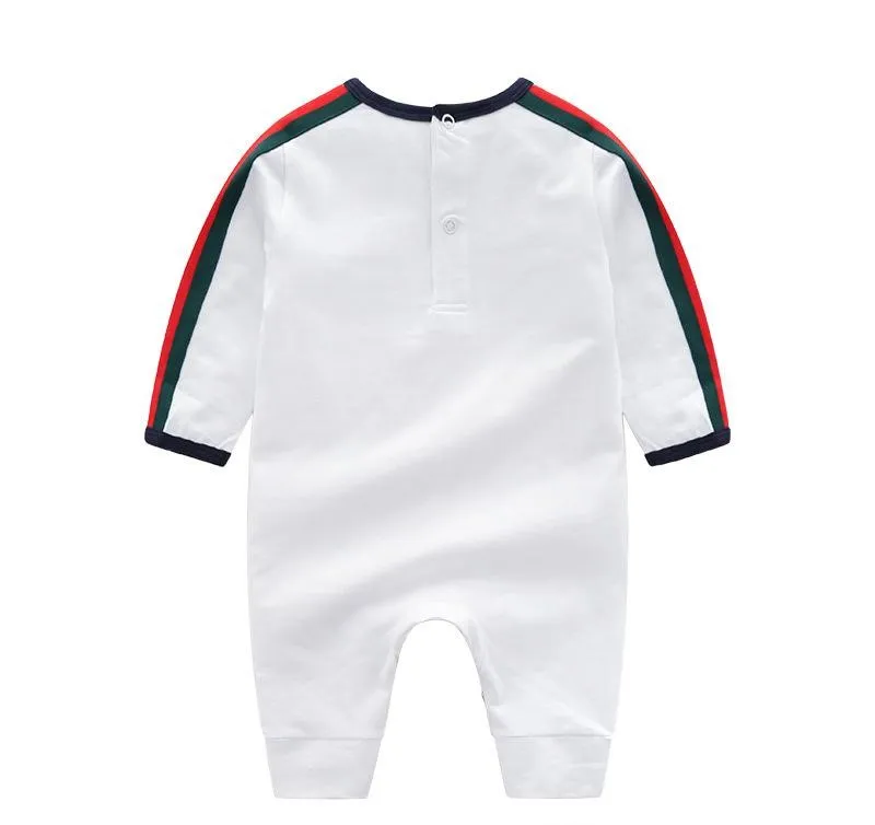 Retail geboren borduurwerk katoen romper 0-2y rompers poddle baby bodysuit kinderen uit één stuk onesies jumpsuits klimkleren kleding schattig wq