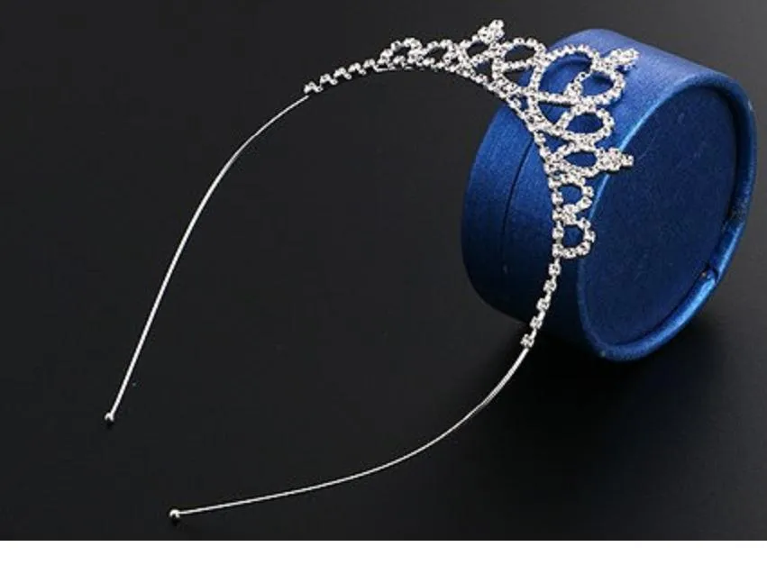 2021 enfants femmes filles épingle à cheveux princesse couronne argent cristal cheveux cerceau bijoux diamant diadème bandeau cheveux accessoires bateau rapide