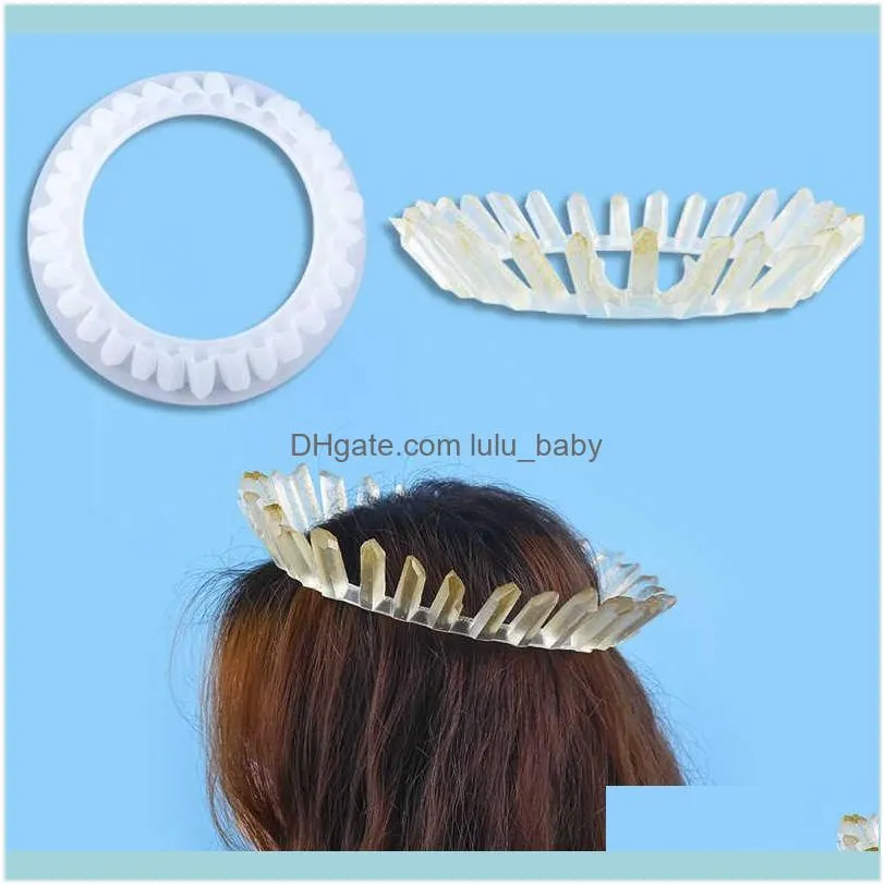 Tiaras Jewelrynot As Long Diy Epoxy Luminous Crystal Sile Mold So Cute Mirror Hair Tie Crown Handmade Jewelry Sale Drop Delivery 2021 Zacym
