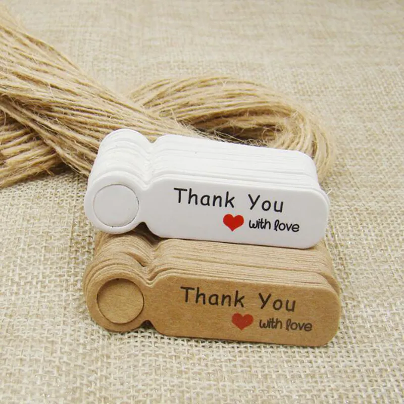 5000Pcs/Lot Thank you Handmade Kraft Paper Round Hangtag Hand Made Labels DIY Wedding Party Decorative Articles A0081
